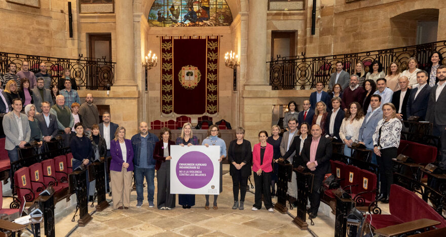 Juntas Generales de Bizkaia se suman a la campaña contra la violencia machista