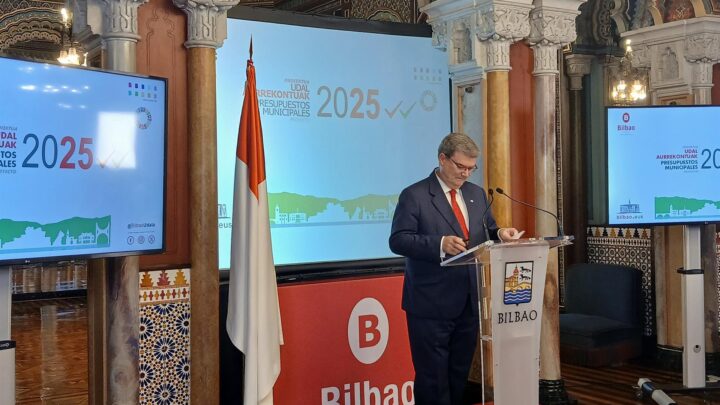 Bilbao contará en 2025 con un presupuesto de 719 millones, un 2,6% más que este año